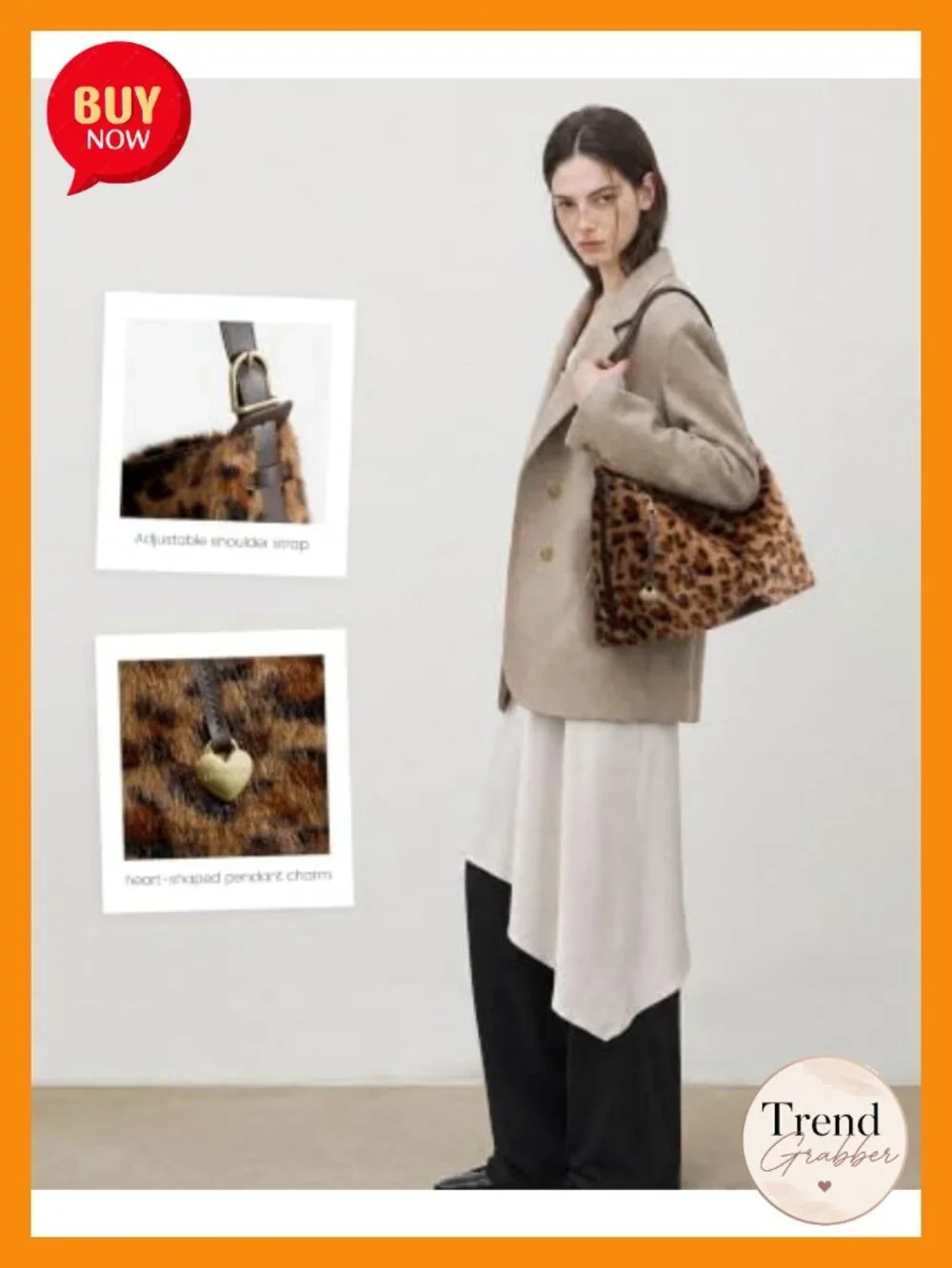 Faux Leather Hobo Bag Adjustable Strap Zip Tote Handbag Gift Box